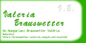 valeria brauswetter business card
